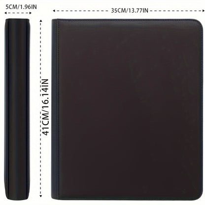Top Loader Binder 2 Pack 576 Card Capacity – 9-Pocket Double-Sided Hard Card Binder for 3x4 Inch Cards 35-75pt, Trading Card Sports Card Organizer Album for Pokemon MTG Baseball, Black