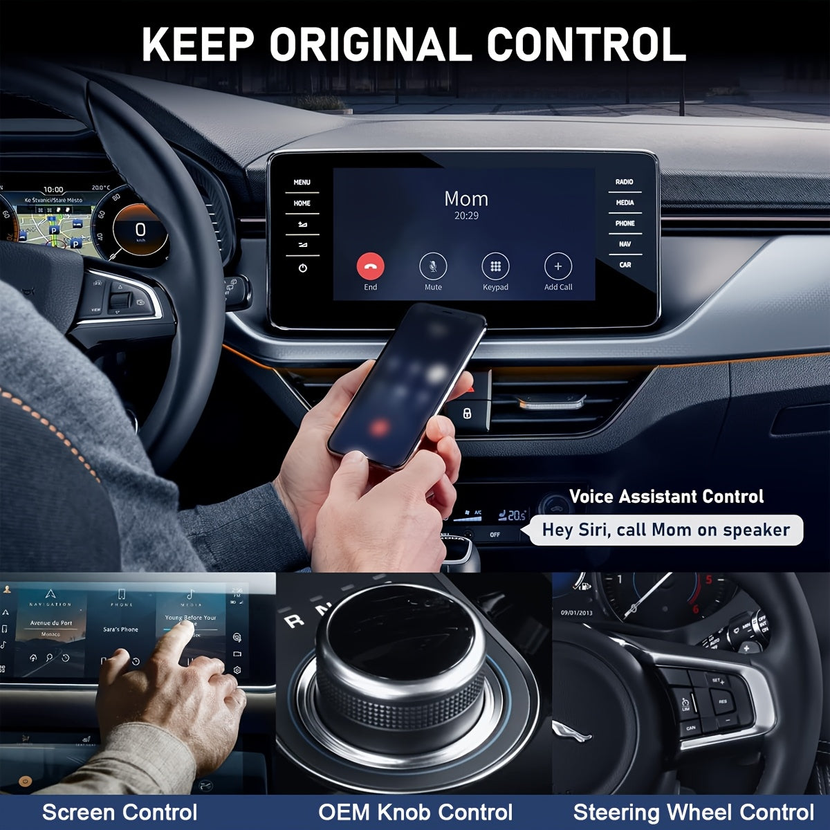 Portable Wireless Adapter Carplay Wired to Wireless Plug And Play Connect Wireless Dongle USB Car Converter for iPhone IOS 10+, Suitable for 2016 And Later Car