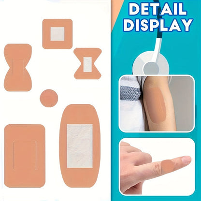 Adhesive Bandages 360pcs - Flexible Fabric Fingertip & Knuckle Bandages Set, Breathable Cloth Elastic First Aid Bandages in 12 Assorted Sizes, Spot Wound Care for Home, Office & Outdoor Emergency Kit