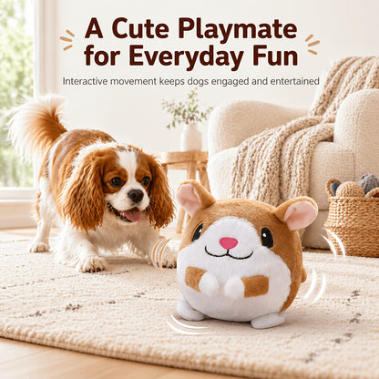 Electronic Bouncing Dog Toy with Animal Sound - USB Rechargeable Interactive Rolling Ball, Voice Recording & Music Mode, Washable Motion Sensor Toy for Small Medium Dogs & Puppies