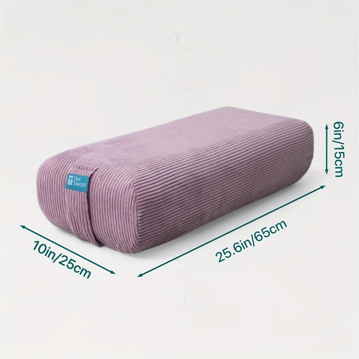 Yoga Bolster Pillow – Long Supportive Cushion for Restorative Yoga & Floor Sitting, Carry Handle & Machine Washable Cover for Meditation & Relaxation