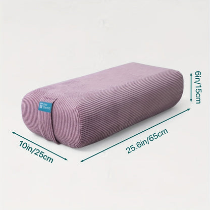 Yoga Bolster Pillow – Long Supportive Cushion for Restorative Yoga & Floor Sitting, Carry Handle & Machine Washable Cover for Meditation & Relaxation