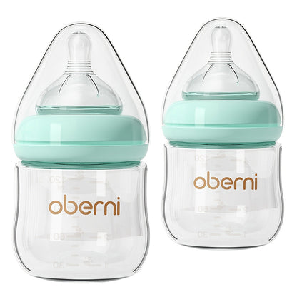 Oberni Anti Colic 4Oz 120Ml Bpa Free Glass Baby Bottles Suitable for Infants 0 - product view 2