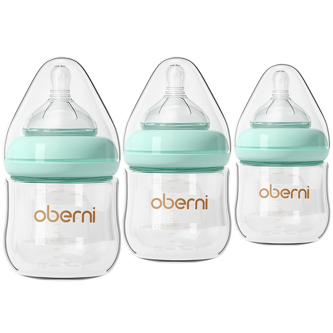Oberni Anti Colic 4Oz 120Ml Bpa Free Glass Baby Bottles Suitable for Infants 0 - product view 3