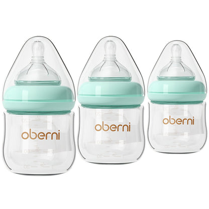 Oberni Anti Colic 4Oz 120Ml Bpa Free Glass Baby Bottles Suitable for Infants 0 - product view 3