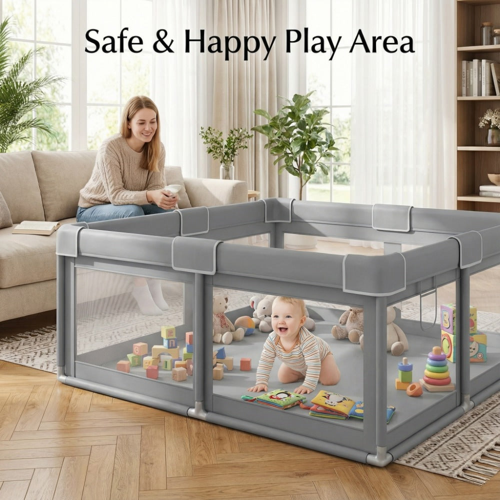 Baby Playpen with Tool-Free Assembly for Practical Everyday Home Use detail image - detail view 4