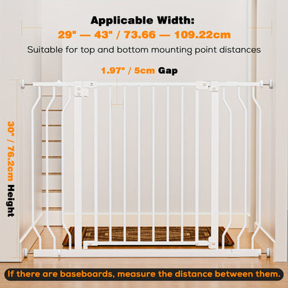 29 5 62 6 Baby Gate for Stairs Height 30 Auto Close Pet Dog Gate for Doorways Easy - product view 3