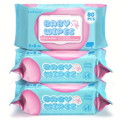 1 3 4 6 8 Pack Baby Wet Wipes for Infant Toddler 99 EDI Pure Water No Fluorescent - product view 2