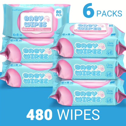 1 3 4 6 8 Pack Baby Wet Wipes for Infant Toddler 99 EDI Pure Water No Fluorescent - product view 5