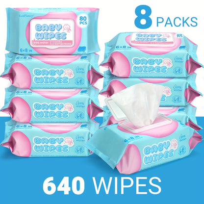 1 3 4 6 8 Pack Baby Wet Wipes for Infant Toddler 99 EDI Pure Water No Fluorescent - product view 7