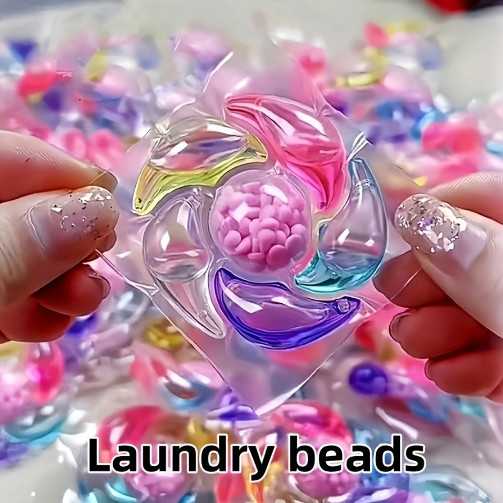 Laundry Gel Beads Six-in-One Concentrated Detergent Pods – Powerful Stain Removal & Long-Lasting Fragrance, 200g / 300g / 600g Pack