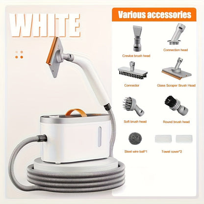 Handheld Steam Cleaner 1200W High Pressure Portable Steam Cleaning Machine for Home, Car, Upholstery, Floors & Gaps - High Power Water Tank, Multi-Surface Steamer with Storage Bag, Regular & Pro Edition