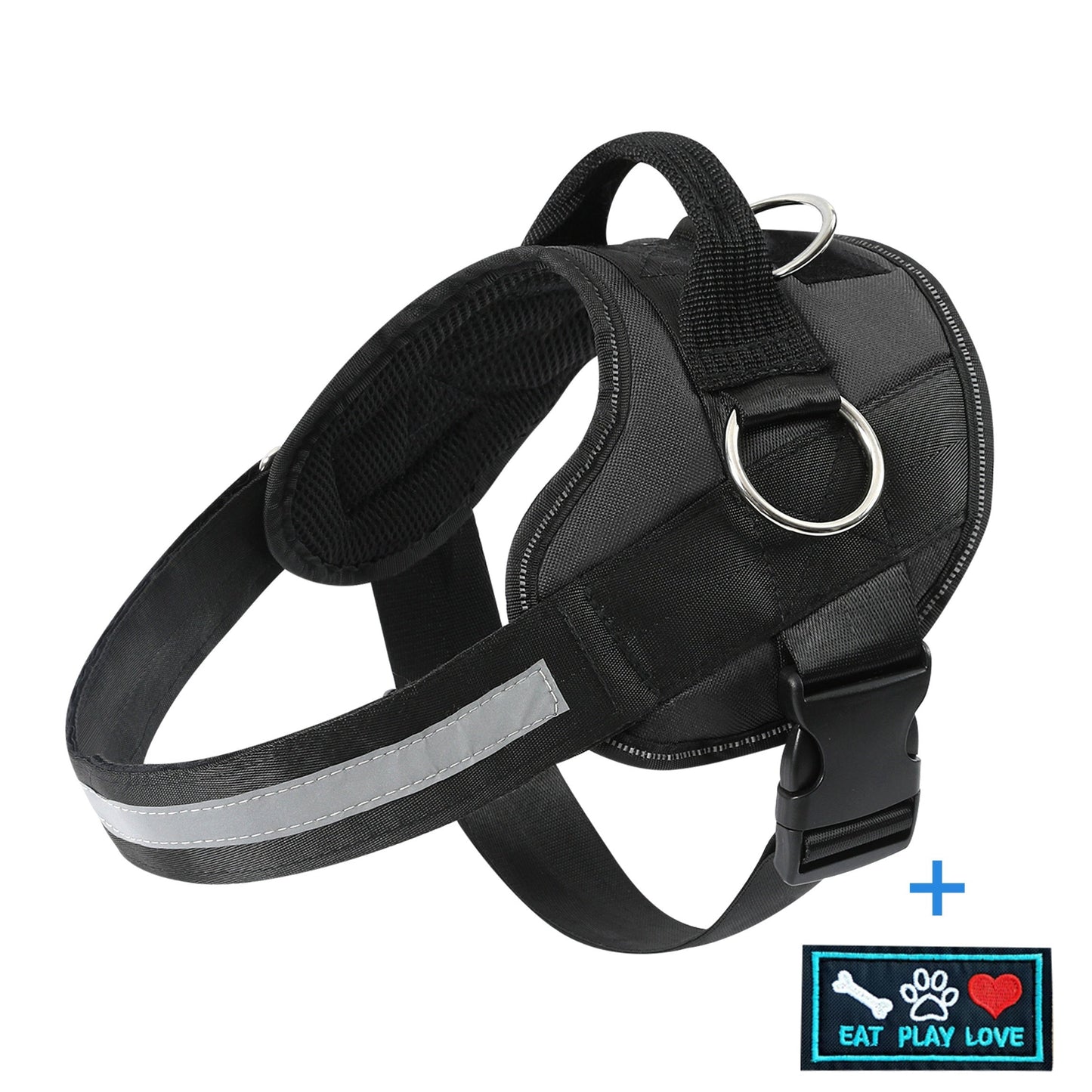 Breathable Reflective Dog Harness with Control Handle – Adjustable Outdoor Vest for Walking Running Hiking – XS to XXL