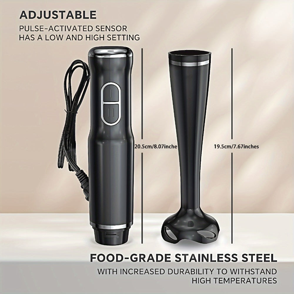 Immersion Blender 400W with Turbo Mode - Handheld Stick Blender with 304 Stainless Steel Blades, 2-Speed Electric Hand Blender, Detachable Shaft, Portable Immersion Mixer for Soups, Smoothies & Baby Food