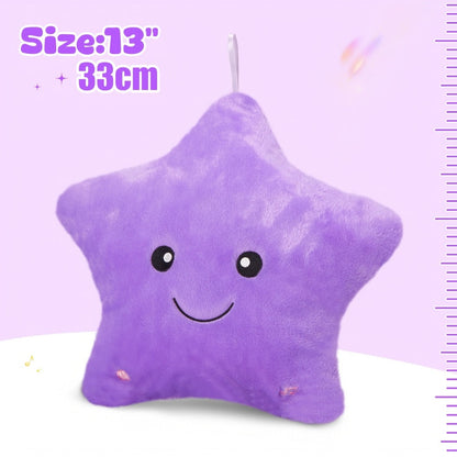 Light Up Musical Star Plush Toy with LED Glow & Soothing Music – Soft Stuffed Star Night Light for Kids Toddlers Nursery, Birthday Baby Shower Valentine Gift for Children Couples