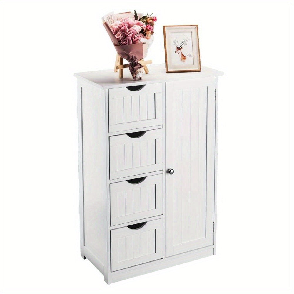Bathroom Floor Cabinet with Open Shelves for Organized Everyday Storage detail image - detail view 10