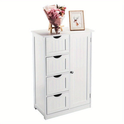 Bathroom Floor Cabinet with Open Shelves for Organized Everyday Storage detail image - detail view 10
