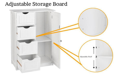 Bathroom Floor Cabinet with Open Shelves for Organized Everyday Storage detail image - detail view 15