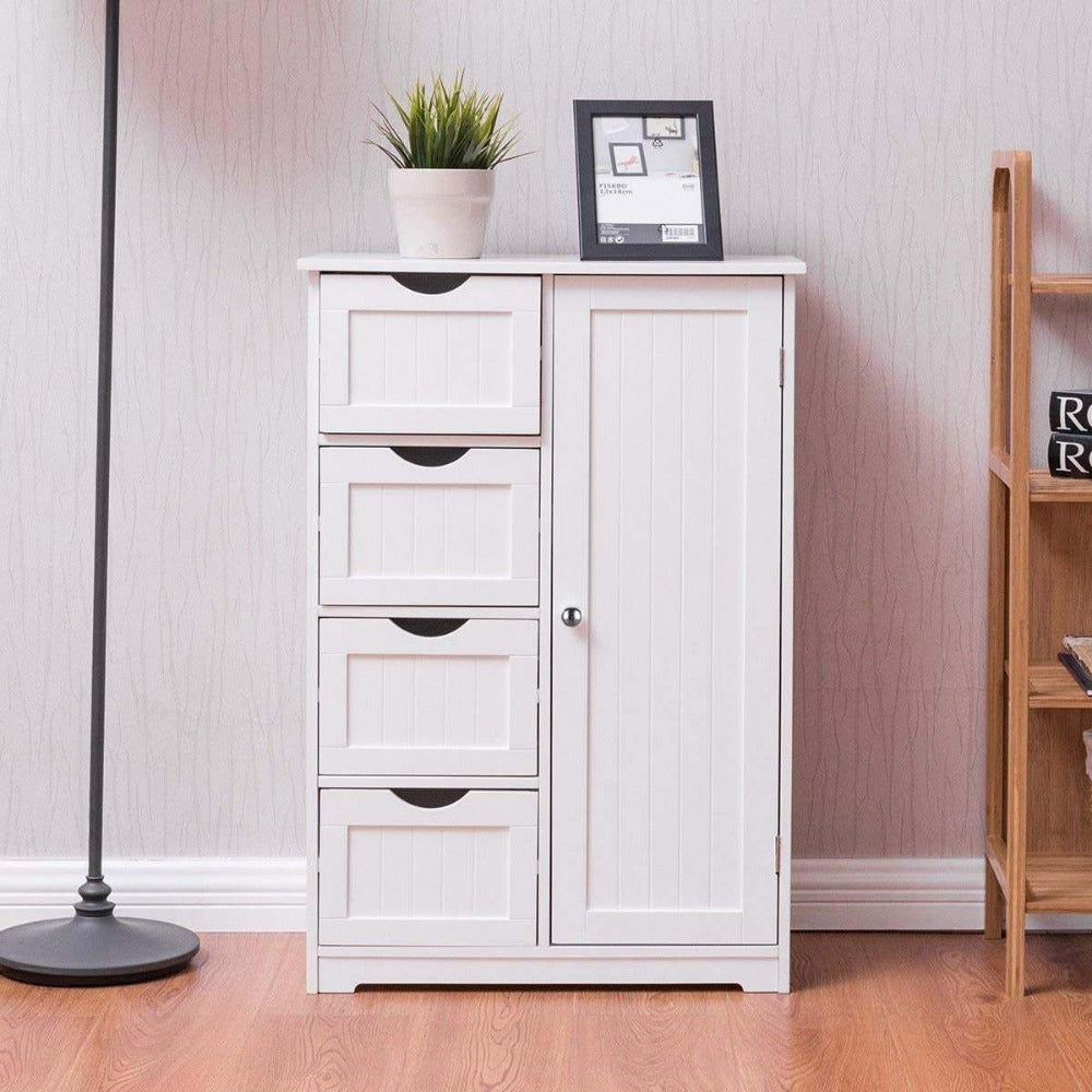 Bathroom Floor Cabinet with Open Shelves for Organized Everyday Storage detail image - detail view 3