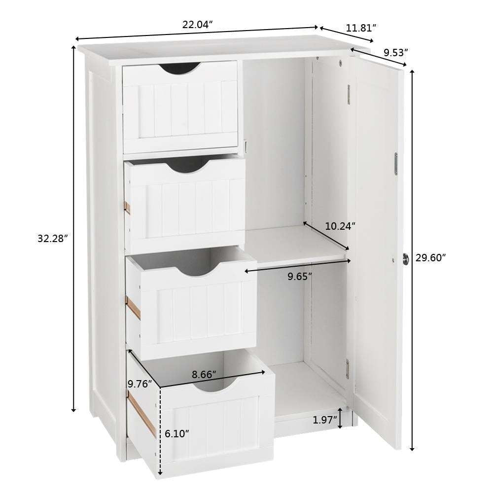 Bathroom Floor Cabinet with Open Shelves for Organized Everyday Storage detail image - detail view 4