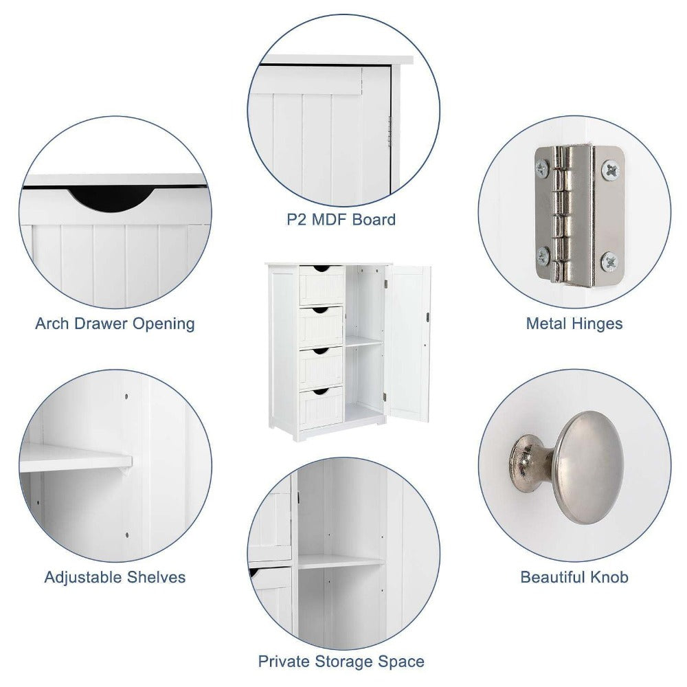 Bathroom Floor Cabinet with Open Shelves for Organized Everyday Storage detail image - detail view 8