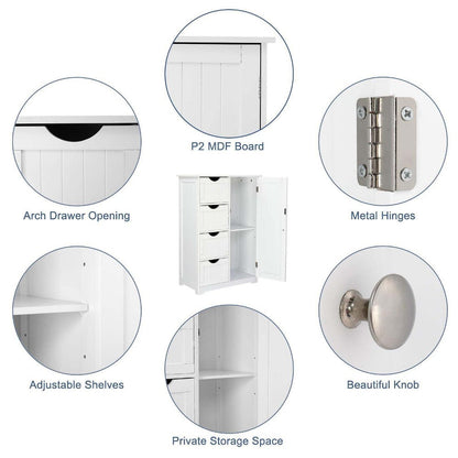 Bathroom Floor Cabinet with Open Shelves for Organized Everyday Storage detail image - detail view 8