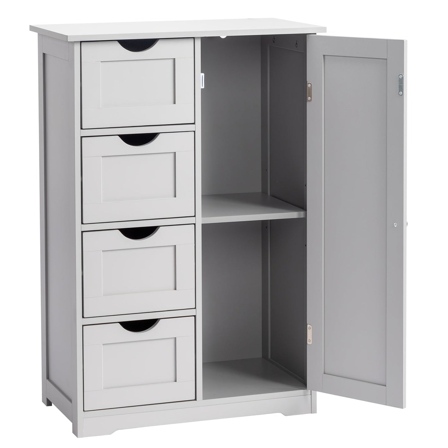 Bathroom Floor Cabinet shown in the Grey option