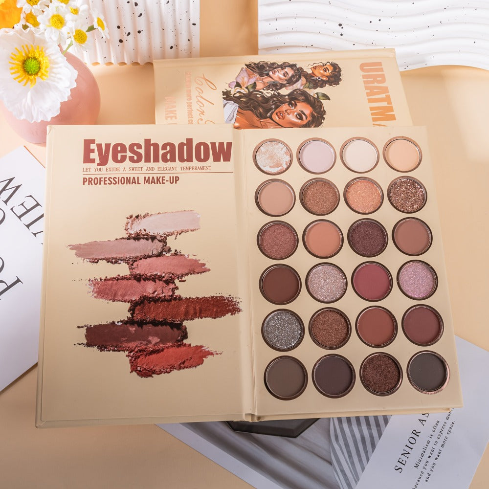 43-Color Eyeshadow Palette Book-Style Folding All-in-One Matte Shimmer Glitter Contour Blush & Highlighter – Multifunctional Makeup Palette for All Skin Tones Everyday & Special Occasion Looks