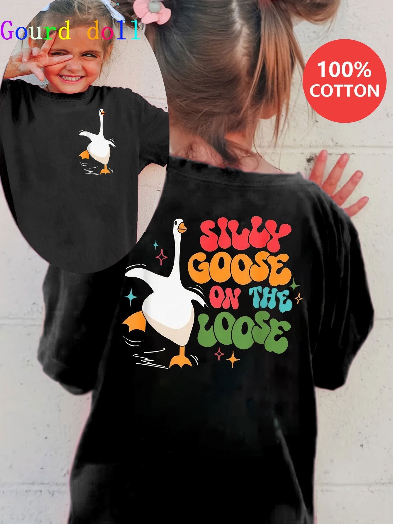 Girls's Graphic Print T-Shirt - Short Sleeve 959909