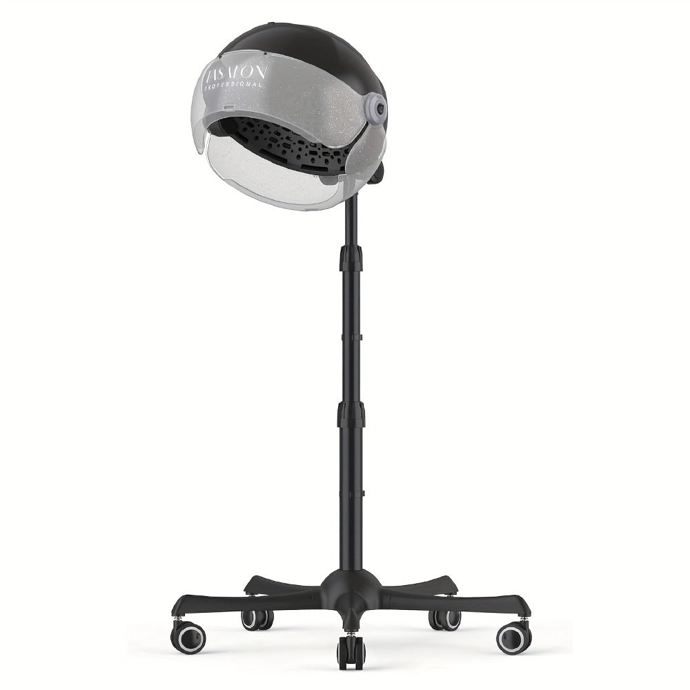 Hooded Hair Dryer 1875W Ionic Standing Bonnet Dryer on Wheels — 3 Heat Settings, Height Adjustable 30–55", 9ft Cord, Hands-Free Sit-Under Salon Dryer for Natural Hair, Deep Conditioning & Roller Sets