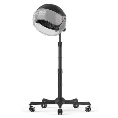 Hooded Hair Dryer 1875W Ionic Standing Bonnet Dryer on Wheels — 3 Heat Settings, Height Adjustable 30–55", 9ft Cord, Hands-Free Sit-Under Salon Dryer for Natural Hair, Deep Conditioning & Roller Sets