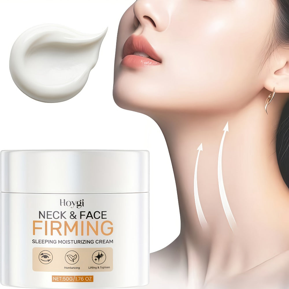 Neck Cream with Hyaluronic Acid & Collagen – Firming Anti-Aging Moisturizing Neck Tightening Cream for All Skin Types, Deep Hydration Smooths Fine Lines & Wrinkles, Daily Use, 50g / 1.76oz