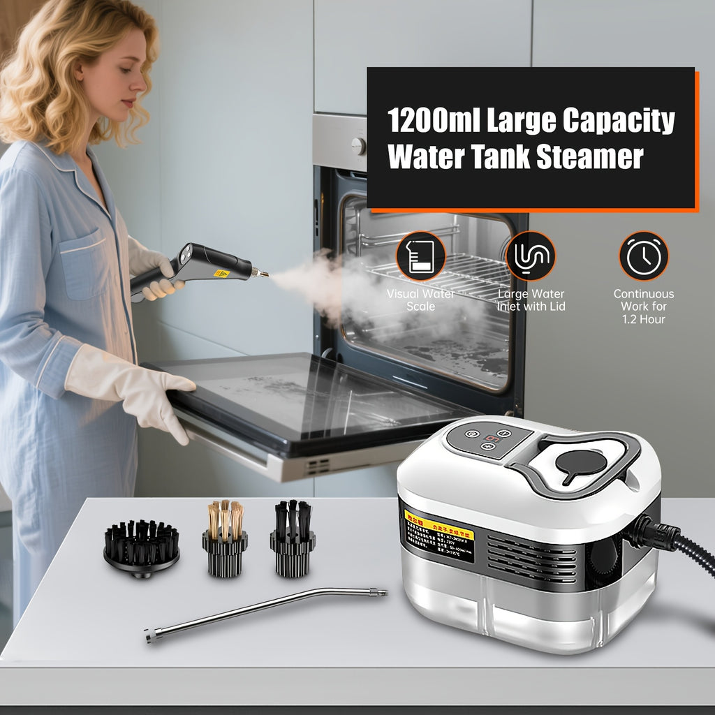 High-Pressure Steam Cleaner, Portable High-Temperature Bathroom Steam Cleaner With 3 Brush Heads, Household Steam Cleaner For Kitchen Furniture Home Car Cleaning, The Perfect Gift For Mom - Mother'S Day Gift