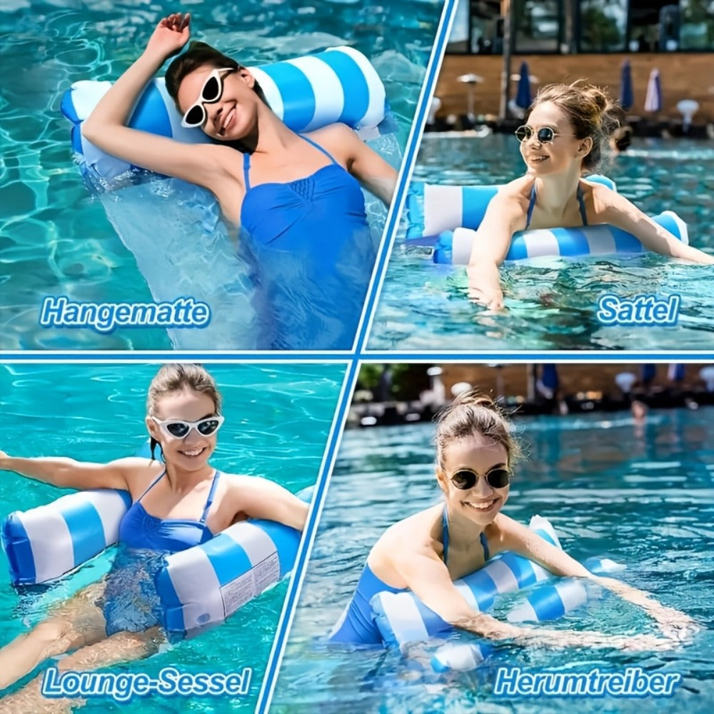 Inflatable Swimming Ring Pool Float for Adults 2/4/6 Pack – Classic Striped Swim Tube, Heavy Duty Leak-Resistant PVC, Pool Lake Beach Summer Water Party Float Set Gift