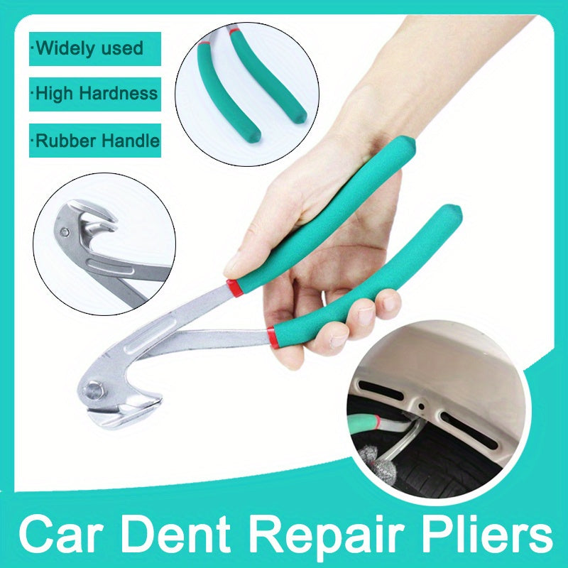 Heavy Duty Body Dent Edge Pliers | Portable Auto Collision Repair Edge Pliers - Door Edge Hawkbill Pliers, Ergonomic Green Handle & Durable Construction, Door Wing Crimping Tool, Stainless Steel Material By Yx&St