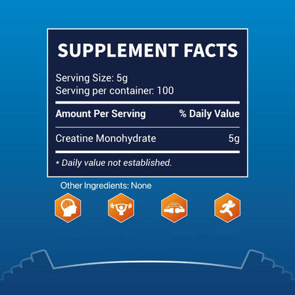 Micronized Creatine Monohydrate Powder 500g — 5000mg Per Serving | Pure Unflavored | cGMP Certified | Third-Party Tested | Keto & Paleo Friendly | 100 Servings | Pre & Post Workout Supplement for Women & Men