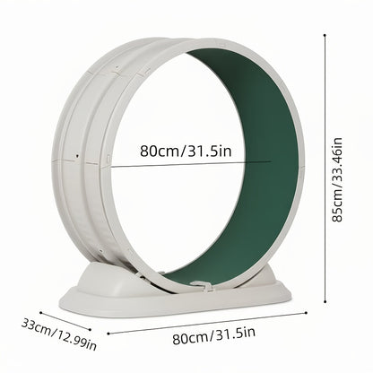 Cat Treadmill Indoor Exercise Wheel Durable Plastic Running Wheel for Indoor Cats All Breeds No Battery Needed Silent Spinner Cat Fitness Toy XXL Green Grey