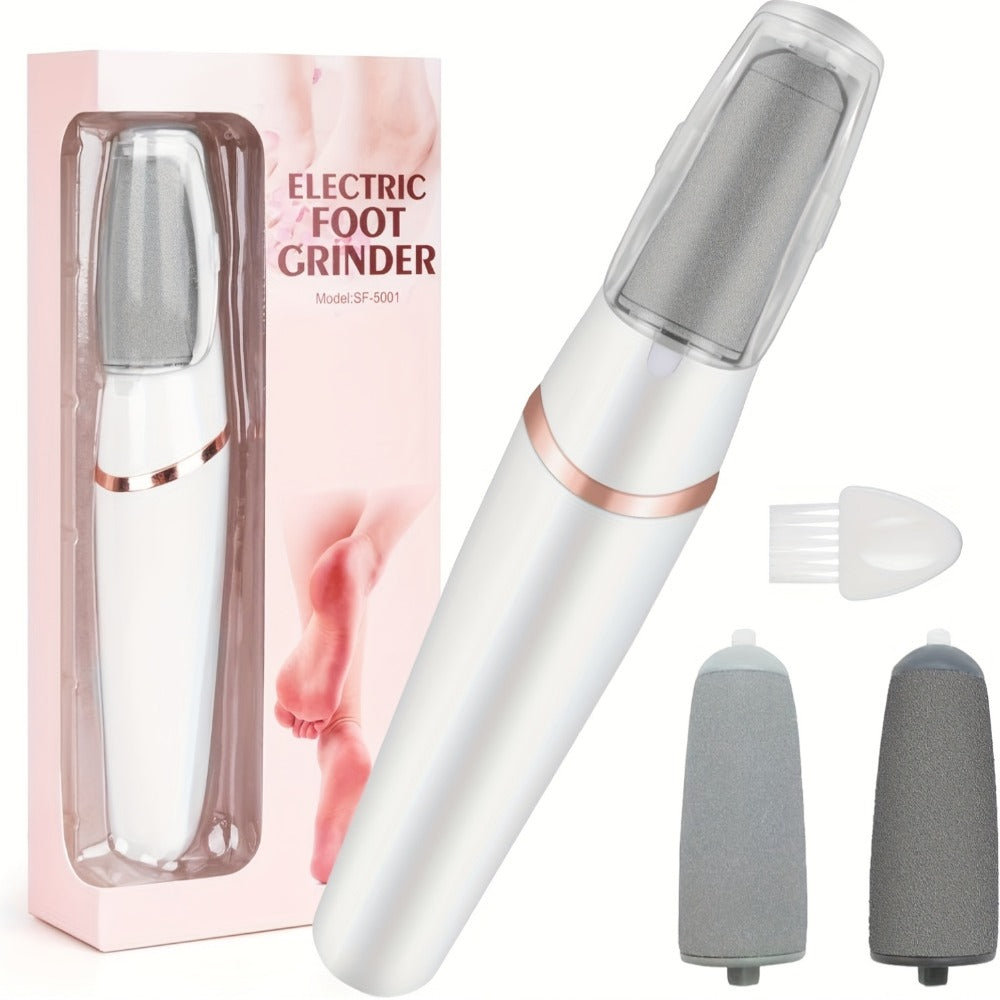 Electric Foot File Callus Remover IPX4 Waterproof Auto Light 2 Speed Interchangeable Grinding Heads Portable Pedicure Tool Dead Skin Cracked Heel Remover for Women Men Home Use