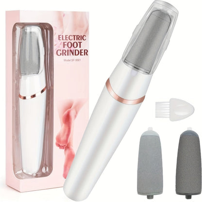 Electric Foot File Callus Remover IPX4 Waterproof Auto Light 2 Speed Interchangeable Grinding Heads Portable Pedicure Tool Dead Skin Cracked Heel Remover for Women Men Home Use