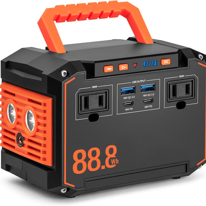 350W/150W Peak Solar Generator Portable Power Station, 40W/30W/21W Solar Panels (Solar Panel Optional), 240Wh/111Wh/88.8Wh Solar Power Bank AC DC USB Ports for Camping Tents, Emergency Outdoor Home Use, CPAP, Fans, Laptops, Emergency, Gifts
