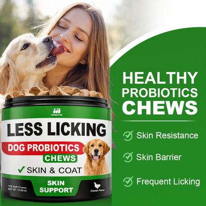 Dog Immune & Gut Support Chews 120ct – Chicken Flavor Soft Chews for Healthy Skin & Coat, Digestive Health & Immune Boost – Daily Wellness Supplement for All Breeds & Ages