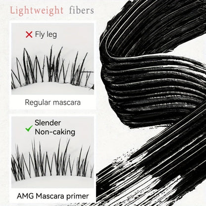 Mascara Primer Waterproof 24-Hour — Smudge-Proof Volumizing Eyelash Primer with Spiral Brush for Curling & Lengthening, Long-Lasting All-Day Eye Makeup for Women