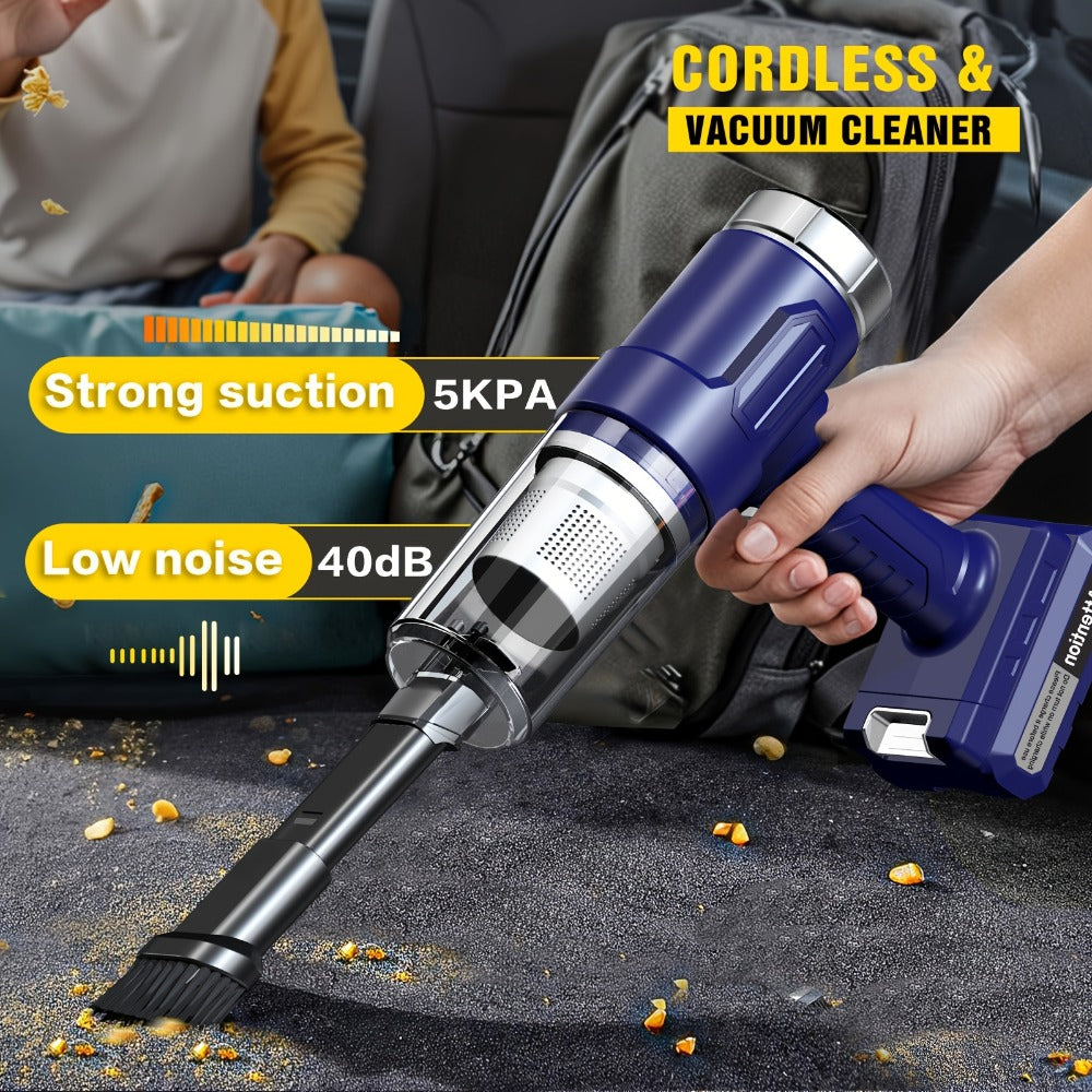Portable Car Vacuum Cleaner 5KPA - Wireless Gap & Crevice Dust Collector, USB Rechargeable 2000mAh, One-Click Empty, Multi-Surface for Car, RV, Kitchen, Floor & Home, 6 Colors