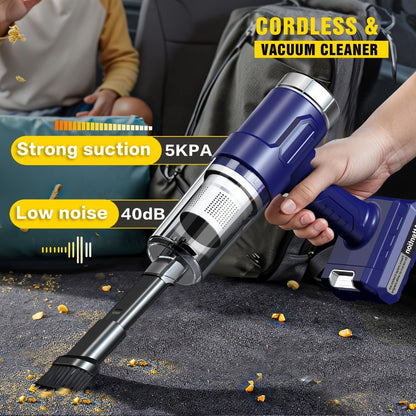 Portable Car Vacuum Cleaner 5KPA - Wireless Gap & Crevice Dust Collector, USB Rechargeable 2000mAh, One-Click Empty, Multi-Surface for Car, RV, Kitchen, Floor & Home, 6 Colors
