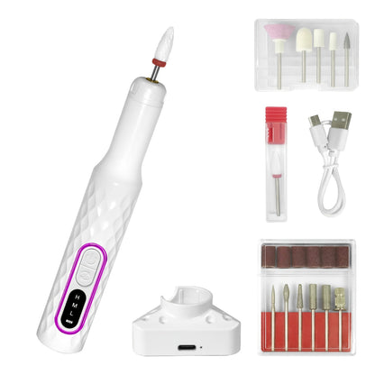 Adjustable Speed Nail Drill Machine 20000RPM with Digital Display — Portable Electric E-File for Acrylic Gel Natural Nails, Professional Nail Sander with Accessory Bits for Home & Salon Manicure Pedicure