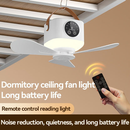 Camping Fan with Light & USB Rechargeable | Portable Outdoor Tent Fan with Tripod Stand, Detachable Blades, Adjustable Speed & Brightness for Camping, Bedroom, Dormitory & Travel Use – Silent Operation