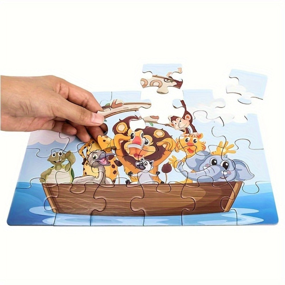 Kids Puzzle Set 12 Pack – Jigsaw Puzzles for Boys & Girls Ages 3+, 12 Different Themes Mixed Colors, Educational Activity Toy, Fun Gift for Toddlers Preschoolers Halloween Christmas Birthday