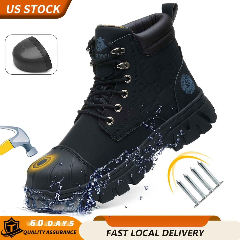 Men's Work & Safety Boots - Steel Toe Protection & Non-Slip Sole 601317