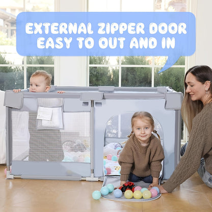Baby Playpen - Breathable Inch Pens Metal