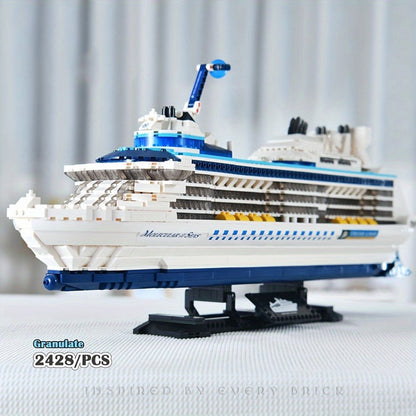 Cruise Ship Building Block Model Kit 2428pcs for Adults Teens – Technic Ocean Liner Construction Set Multicolor ABS Bricks Nautical Collector Display Home Decor Birthday Christmas Gift Ship Lovers